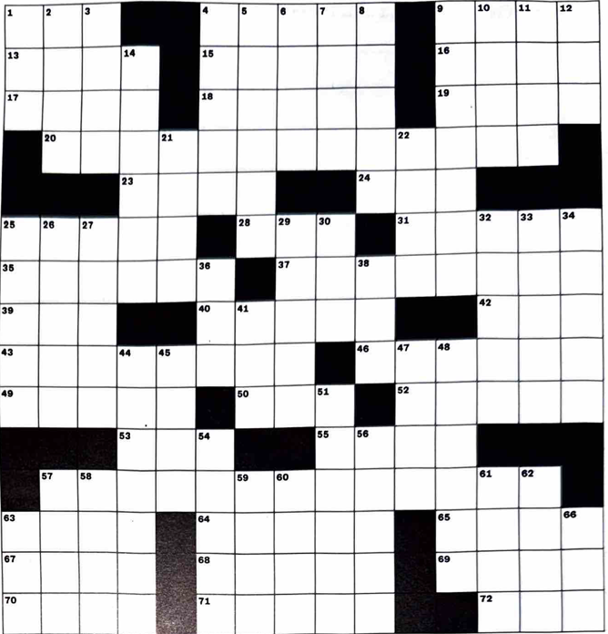 Translator Issue 2 crossword grid